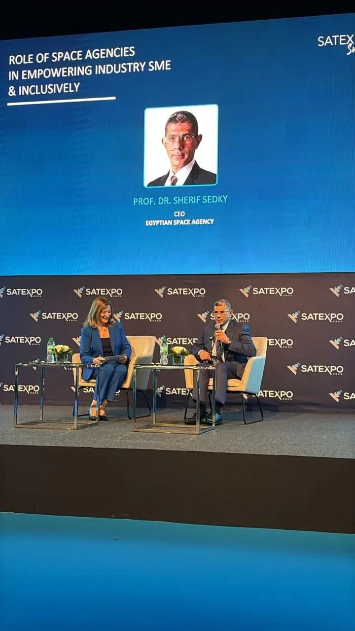 الوكالة المصرية للفضاء تستكشف فرص التعاون الإقليمي والدولي في مؤتمر “سات إكسبو 2025” بدبي الوكالة المصرية للفضاء تستكشف فرص التعاون الإقليمي والدولي في مؤتمر “سات إكسبو 2025” بدبي