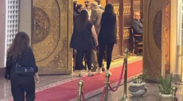 داليا البحيري وخالد صلاح وعلاء الكحكي في عزاء المنتج وليد مصطفي