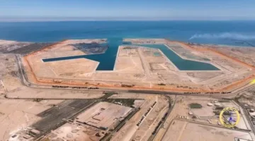 النقل تنشر أحدث تصوير جوي لمشروع استكمال وتطوير ميناء السخنة