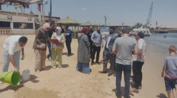 شئون البيئة بالإسماعيلية تتابع المنشآت المطلة على بحيرة التمساح