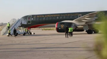 بعد توقف استمر 14 عاما.. وصول أول طائرة ركاب أردنية إلى مطار حلب الدولي