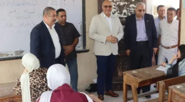 محافظ القليوبية يقوم بزيارة لجان امتحانات الشهادة الإعدادية للفصل الدراسي الثاني في مدينتي بنها وطوخ