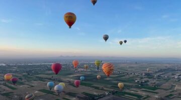 1800 سائح يحلقون في سماء البر الغربي بالأقصر عبر 91 رحلة بالون طائر