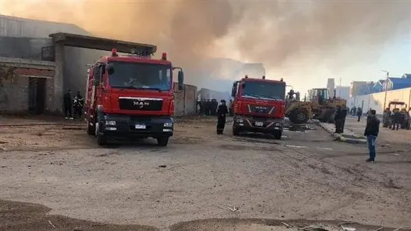 حريق ضخم يعطل حركة المرور على الطريق الزراعي بقويسنا حريق ضخم يعطل حركة المرور على الطريق الزراعي بقويسنا