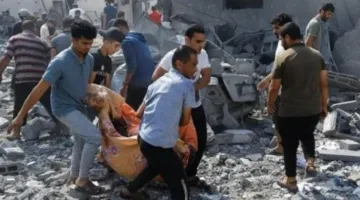 Civil Defense Reports 28 Palestinians Killed in Strikes Near Hospital in Southern Gaza Strip