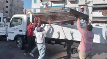 حملة لإعادة الانضباط بشوارع حى المناخ ببورسعيد