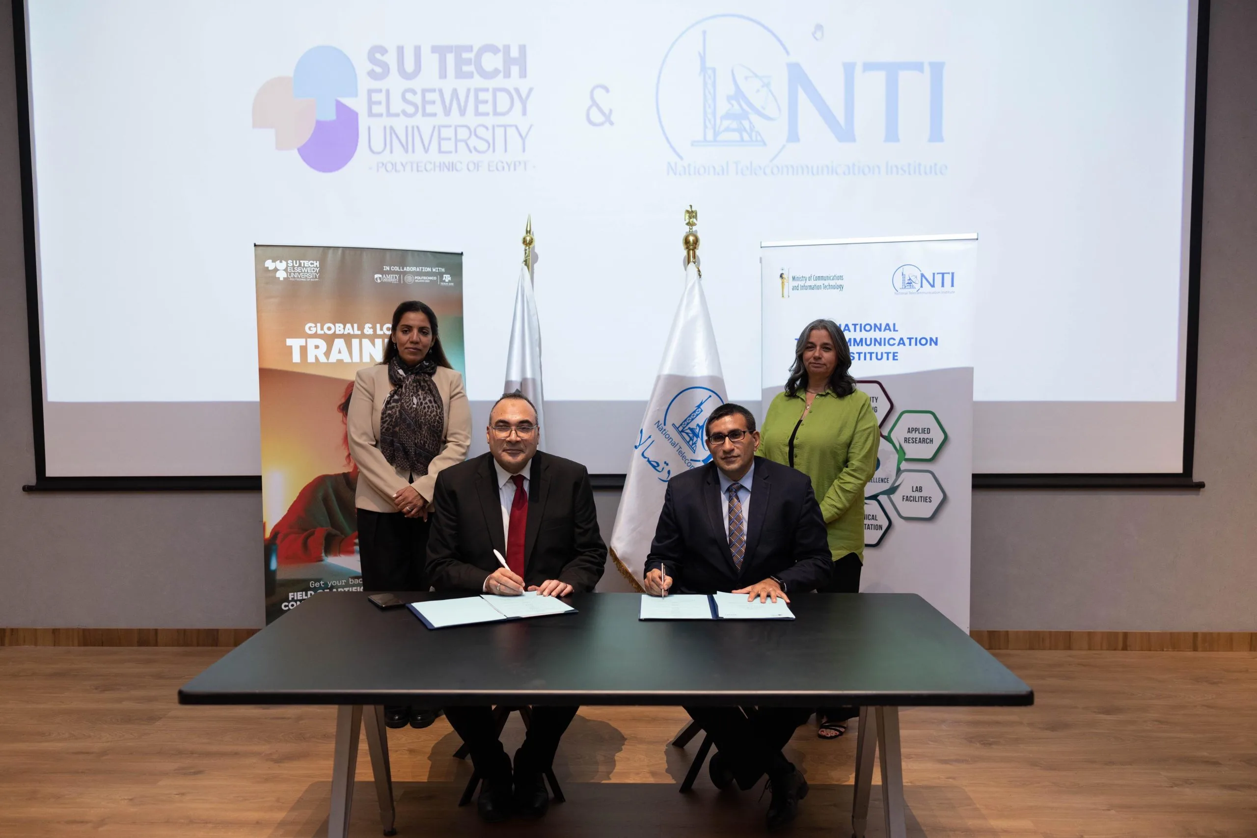 (NTI) يبرم اتفاقية تعاون مع جامعة السويدي – بوليتكنك مصر (SUTech) لدعم تأهيل طلابها في مجالات الاتصالات والتكنولوجيا المتطورة.
