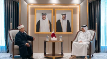 &nbsp;وزير الدولة للشؤون الخارجية يجتمع مع مفتي القدس والديار الفلسطينية
