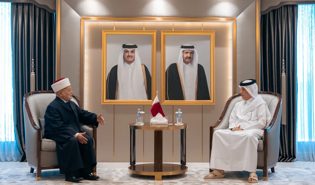 &nbsp;وزير الدولة للشؤون الخارجية يجتمع مع مفتي القدس والديار الفلسطينية