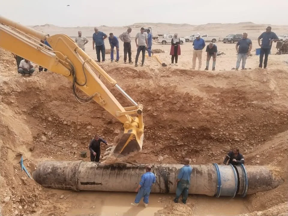 مياه البحر الأحمر: العمل على مدار الساعة لسرعة الانتهاء من إصلاح خط الكريمات مياه البحر الأحمر: العمل على مدار الساعة لسرعة الانتهاء من إصلاح خط الكريمات