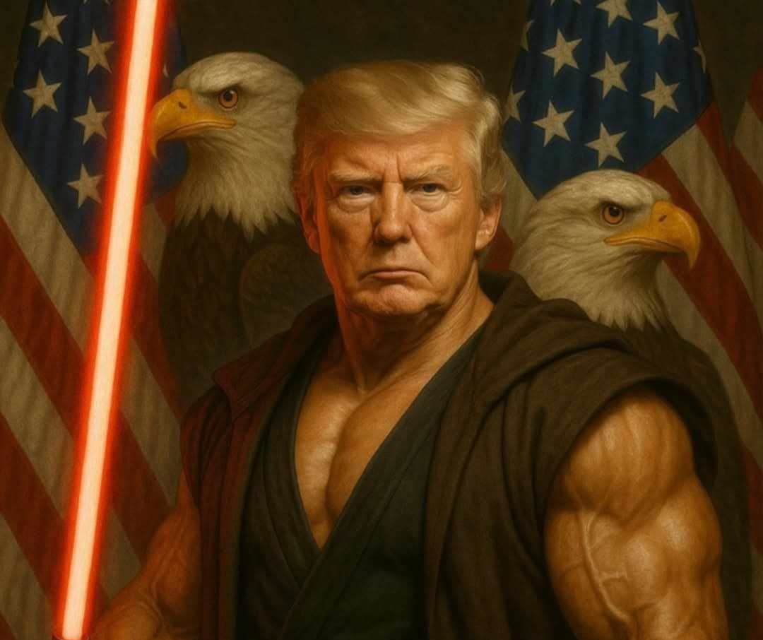 البيت الأبيض يحتفي بسلسلة حرب النجوم بصورة تخيلية لترامب البيت الأبيض يحتفي بسلسلة حرب النجوم بصورة تخيلية لترامب