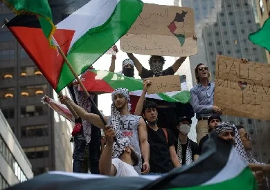 مظاهرة ضخمة في بروكسل احتجاجًا على استمرار الاعتداءات في غزة