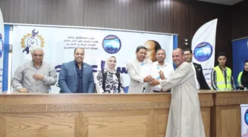 "مستقبل وطن بمركز المنيا" يكرم 100 عامل مؤقت احتفاءً بعيد العمال تحت شعار "سواعد مصرية"