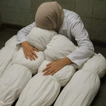 آثار الحرب المستمرة: طبيبة أطفال في غزة تستقبل أطفالها التسعة الذين استشهدوا في قسم الطوارئ بعد قصف الجيش الإسرائيلي لمنزلها