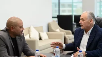 أبو ريدة ودياب يلتقيان في مقر اتحاد الكرة لاستكشاف آفاق التعاون