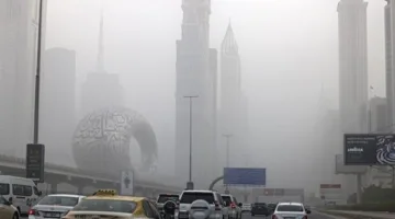 أجواء مغبرة وانخفاض fدرجات الحرارة في الإمارات اليوم