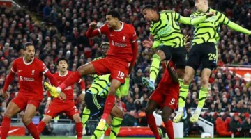 أهداف مباراة ليفربول وأرسنال.. مارتينيلي يقلص الفارق