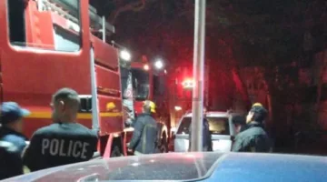 إخماد حريق في متجر للستائر بملوي في المنيا