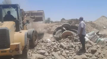 إزالة 21 طاحونة ذهب غير مرخصة وحالات تعدٍ على الأراضي الزراعية بقنا