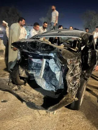 إصابة 10 أشخاص في حادث اصطدام تريلا بـ7 سيارات على الطريق الدائري بالسلام |صور إصابة 10 أشخاص في حادث اصطدام تريلا بـ7 سيارات على الطريق الدائري بالسلام |صور