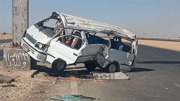 إصابة 9 أشخاص إثر اصطدام سيارة ميكروباص برصيف في الفيوم إصابة 9 أشخاص إثر اصطدام سيارة ميكروباص برصيف في الفيوم