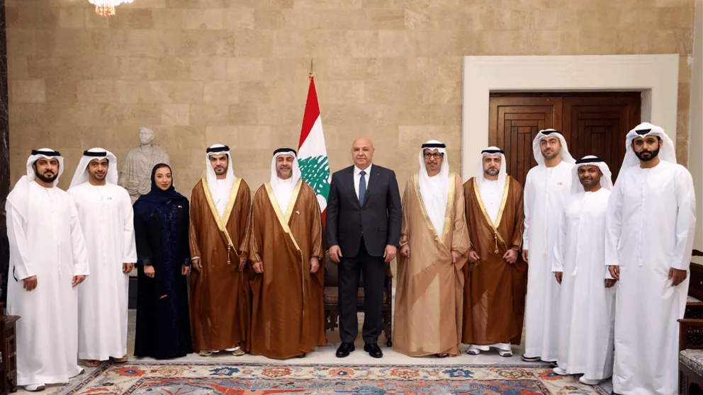 اجتماع بين لبنان والإمارات في قصر بعبدا اجتماع بين لبنان والإمارات في قصر بعبدا