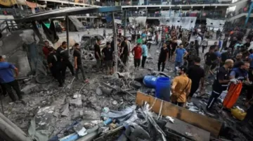 الاحتلال يقصف مدرسة الكرامة فى حى التفاح بقطاع غزة ثلاث مرات خلال 24 ساعة