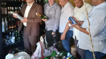 الجيزة تضبط 7000 زجاجة مشروبات كحولية داخل منشأة غير مرخصة بالشيخ زايد