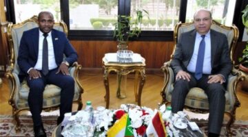الحفني يبحث مع وزير خارجية جزر القمر تشغيل خط جوى بين البلدين