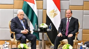الرئيس السيسى يلتقي نظيره الفلسطيني بموسكو ويؤكد دعم مصر الكامل للقضية الفلسطينية