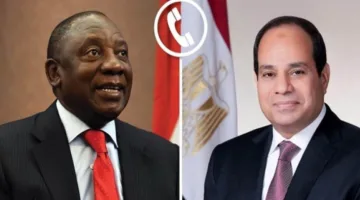 الرئيس السيسي يتحدث مع رئيس جنوب إفريقيا حول كيفية تعزيز الأمن والاستقرار في القارة.