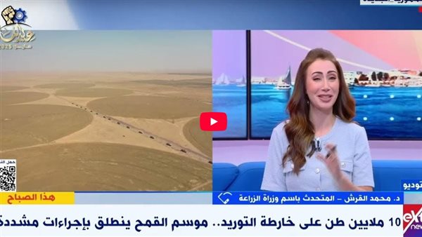 الزراعة: نستهدف الوصول لـ 10 ملايين طن قمح هذا العام (فيديو) الزراعة: نستهدف الوصول لـ 10 ملايين طن قمح هذا العام (فيديو)