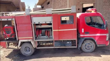 الدفع بسيارة إطفاء للسيطرة على حريق منزل من طابقين بسوهاج