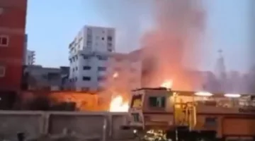 السيطرة على حريق بجوار محطة السكة الحديد بكفر الدوار دون إصابات