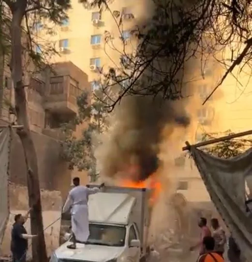 السيطرة على حريق سيارة نقل مواد غذائية في المهندسين بالجيزة السيطرة على حريق سيارة نقل مواد غذائية في المهندسين بالجيزة