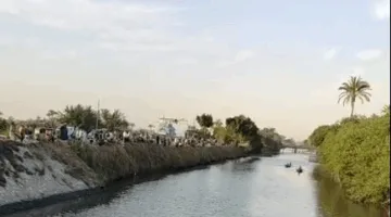 الضفادع البشرية تبحث عن غريق قرية جرزا في العياط.. صور
