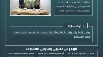 القبض على أربعة متهمين بتهمة تهريب 80 كجم من القات في الدائر