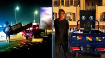 القبض على لص حاول سرقة أجزاء حديدية من لافتات مثبتة بالطريق العام بالقليوبية