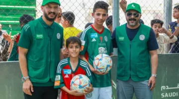 المطوع والمالكي في إطار برامج الأندية بمخيم الزعتري