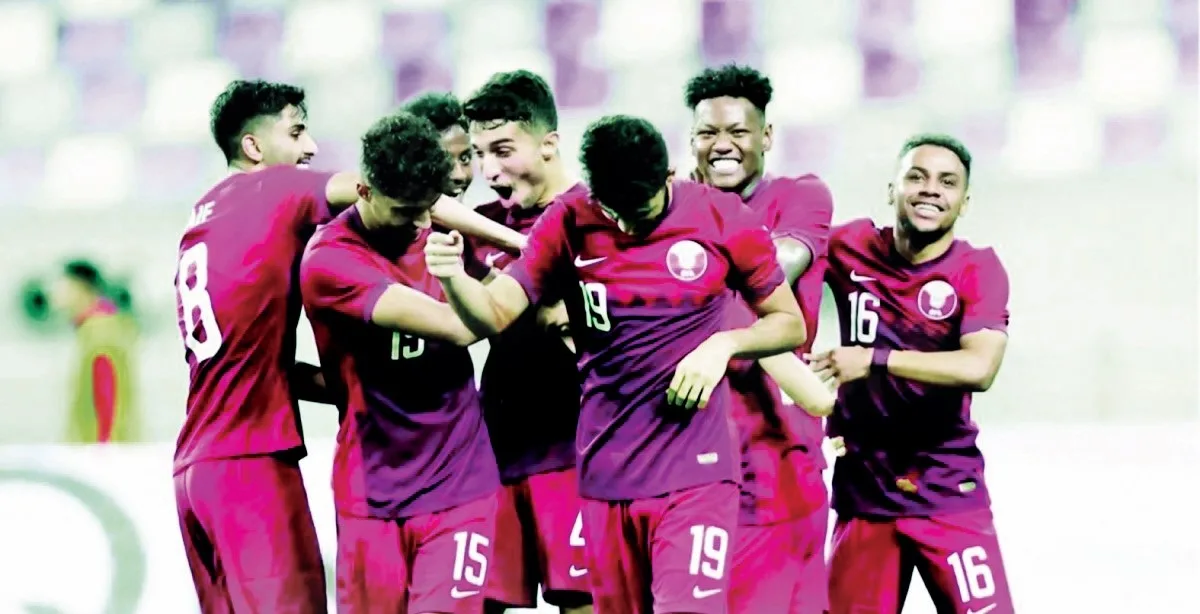 المنتخب الأولمبي القطري في المجموعة الثامنة بكأس آسيا.