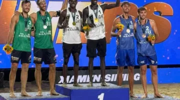المنتخب القطري للكرة الطائرة الشاطئية يفوز بالميدالية الذهبية في بطولة شيامن العالمية