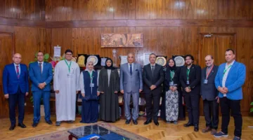 بالصور.. رئيس جامعة طنطا يناقش أليات التعاون البحثى والتدريبي مع المستشار الثقافي للبحرين