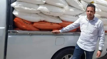 بالصور.. ضبط سيارة محملة ب2,8 طن أسمدة زراعية مدعمة قبل تهريبها للبيع بالسوق السوداء