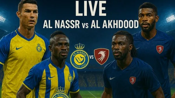 بث مباشر لمباراة النصر اليوم.. متابعة مباراة النصر والأخدود في الدوري السعودي بث مباشر لمباراة النصر اليوم.. متابعة مباراة النصر والأخدود في الدوري السعودي