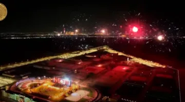 بحضور الرئيس السيسي| الألعاب النارية تزين السماء بافتتاح بطولة العالم العسكرية للفروسية