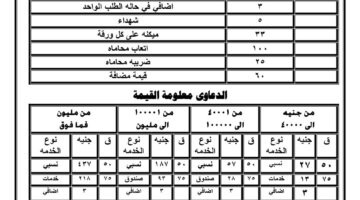 بعد تخفيضها.. تعرف على الرسوم القضائية الجديدة في محاكم الاستئناف (مستند)