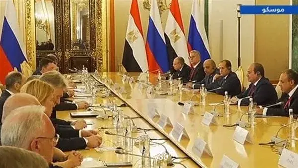 بوتين: التبادل التجارى بين مصر وروسيا ارتفع بنسبة 30% العام الماضى بوتين: التبادل التجارى بين مصر وروسيا ارتفع بنسبة 30% العام الماضى