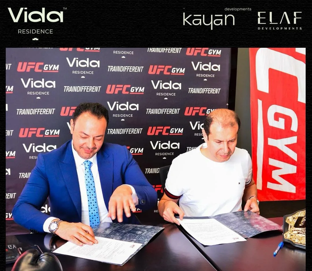 تحالف شركتي “كيان” و”إيلاف” يوقع اتفاقًا مع “UFC Gym” لإدارة وتشغيل “Club House” في مشروع “Vida Residence”.