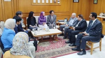 تربية حلوان تستقبل وفدًا من جامعة فوكوي اليابانية