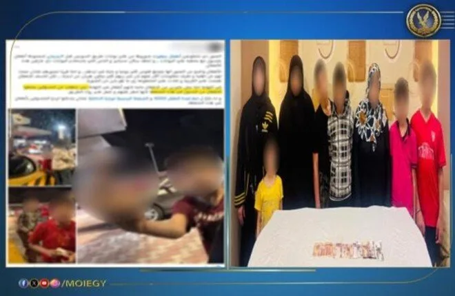 تفاصيل فيديو يظهر أطفالاً مع سيدة منتقبة يتسولون في القاهرة.. وضبط المتورطين في الحادثة